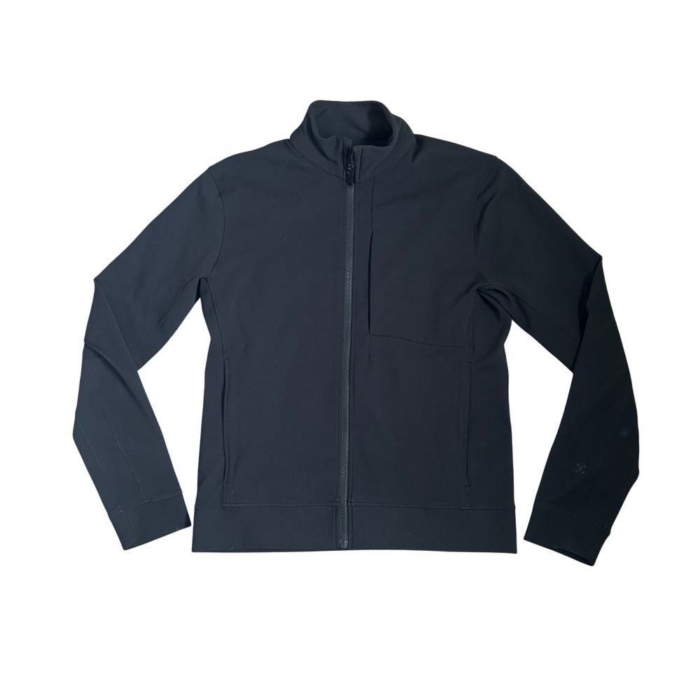 Lululemon Mens Sojourn Jacket Full Zip Mock Neck Black Size Medium LM4SD4S